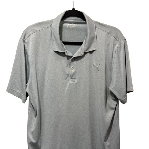 PUMA Light Grey Collared Polo Shirt (L) - Picture 1 of 2